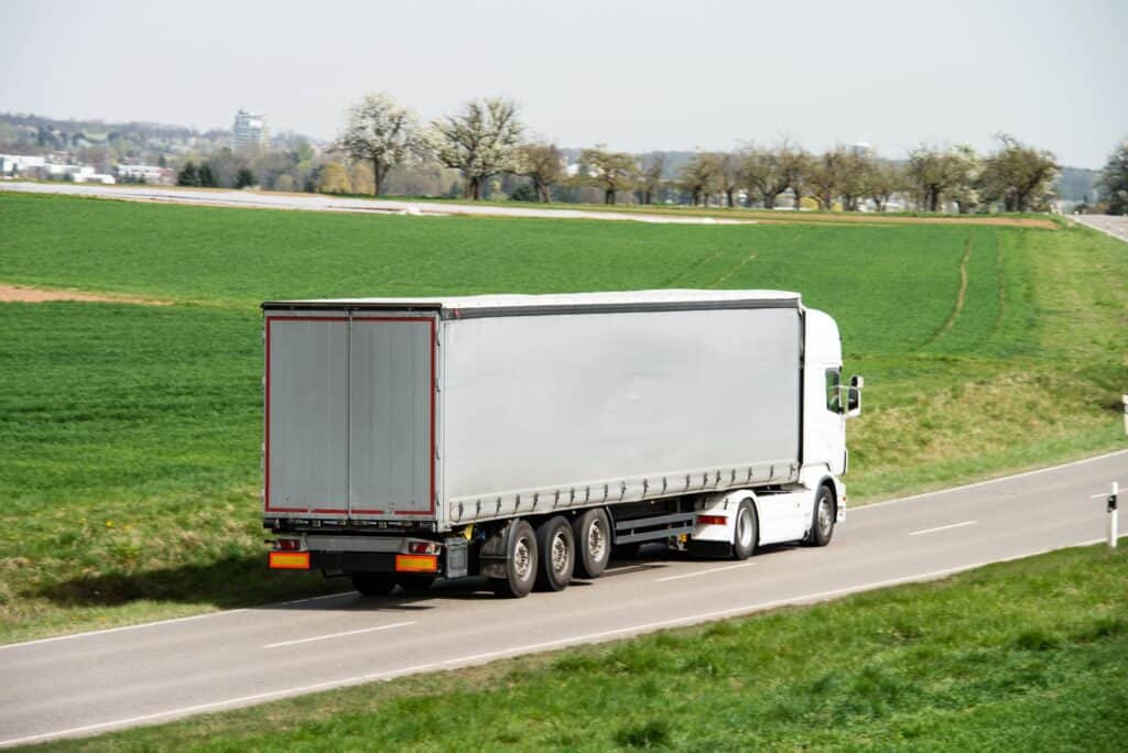 A huge mover's truck on the road