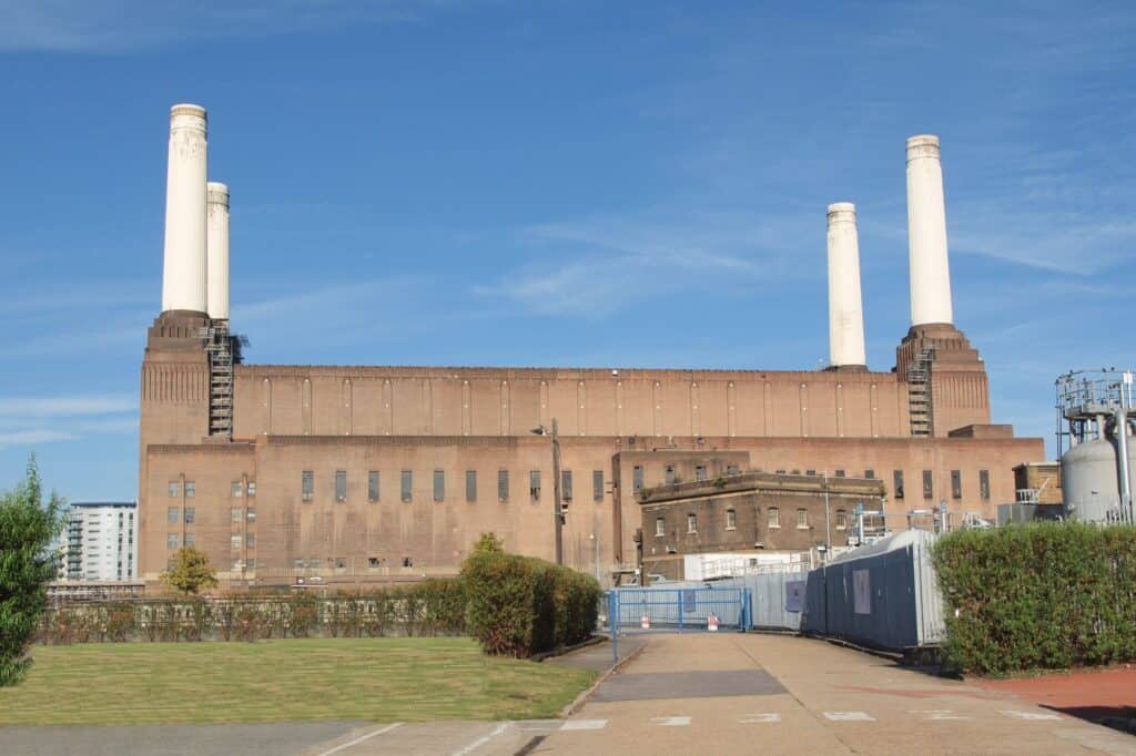 Side view of the Battersea Power Station